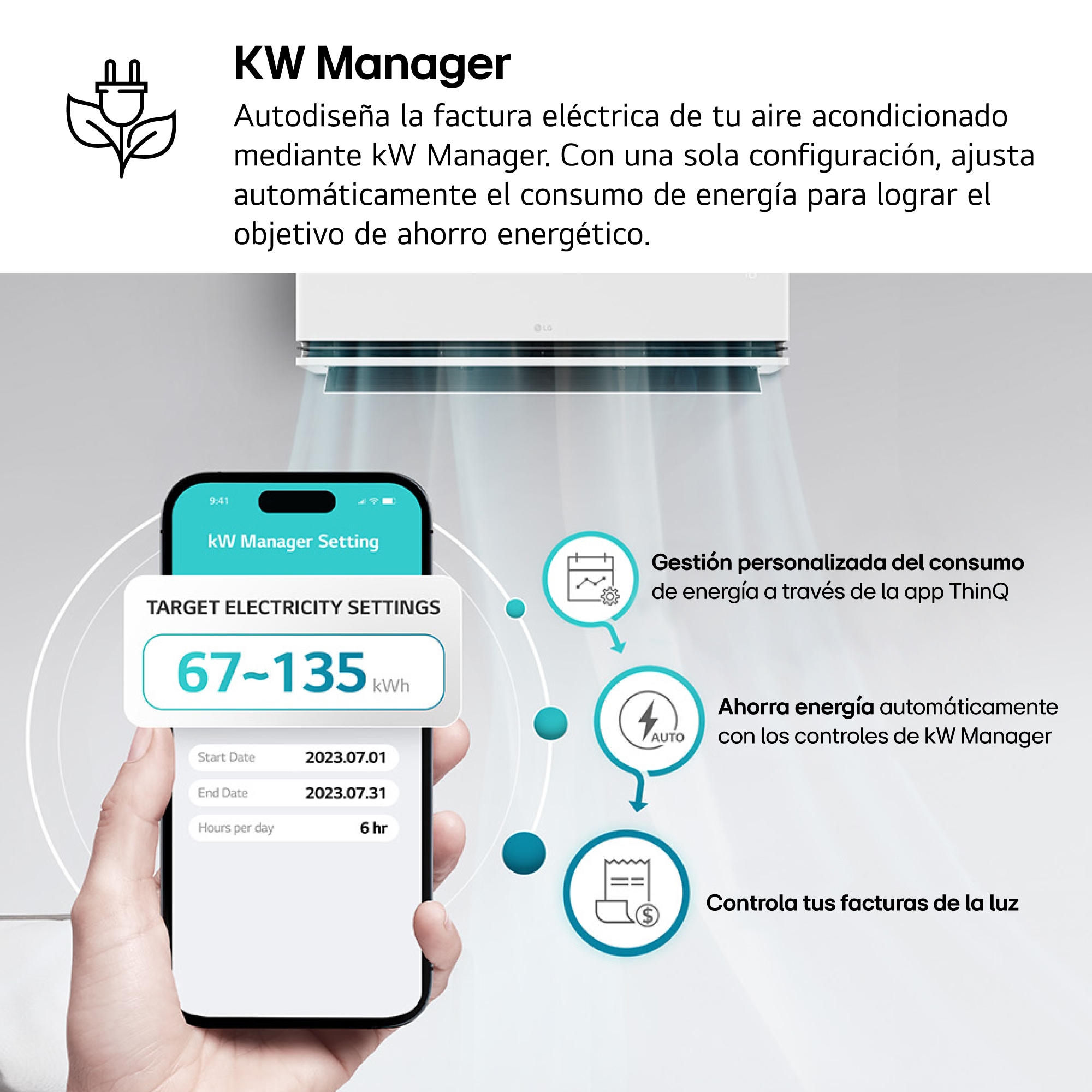 LG DualCool® 2X1 9+9M: Aire Acondicionado A+++/A++, Control Consumo Futuro, WIFI, 2X1MAGNA99.SET